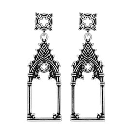 Restyle Cathedralis Earrings Gothic Church Window Dangle Jewelry for Alt Fashion