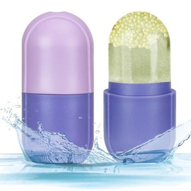 Spring Face Massage Roller Mold, 1 Count Manual Face & Eye Massage Tool, Reusable Facial Massage Tool for Enhancing Skin Care & Tightening & Lifting, Popsicle Mold - Color: Lilac, Specification: one-size