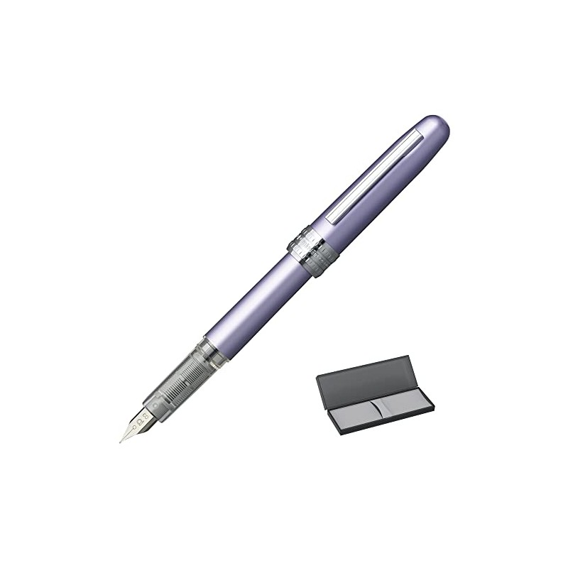 PLATINUM Plaisir PGB-1000#28 Fountain Pen/Nib Thicknesses: Fine/Colour: Purple/Handmade/Plastic Packaging/Fountain Pen