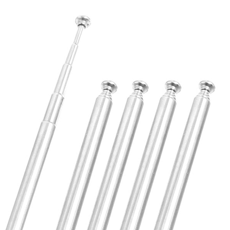 Uxcell 5 Sections Telescopic Antenna, 12 Inches 310mm Long for