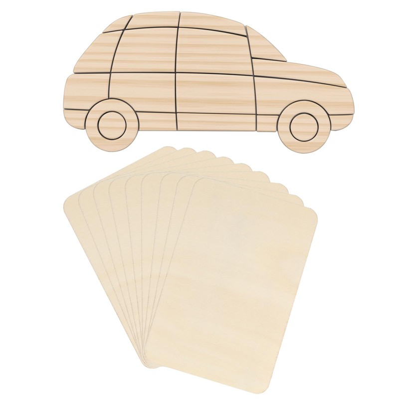 50 PCS 6 x4 Inch Unfinished Basswood Blanks, Rectangle Wood