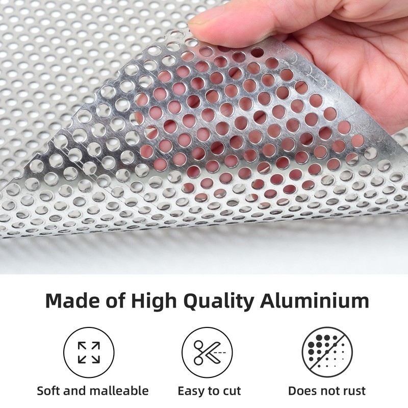 AggAuto Universal 40"x13" Car Grill Mesh - Aluminum Alloy Automotive