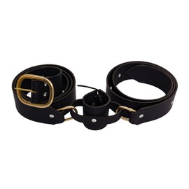 Lord of Battles Medieval Leather Sword Hanging Belt | Sword Holder Belt Renaissance Belt for Knight Warrior Pirate Cosplay (X-Large)