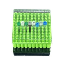 LUERFLEX PP PC Cryogenic Microcentrifuge Tubes Storage Boxes with Lids (PC(-196℃/-320℉), 2ML-100Wells)