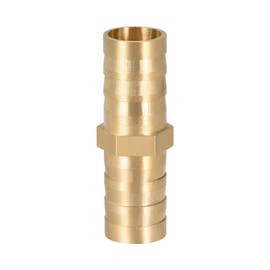 uxcell 12mm or 1/2" ID Brass Barb Splicer Fitting,Straight Barb Hose Fitting Air Gas Water Fuel