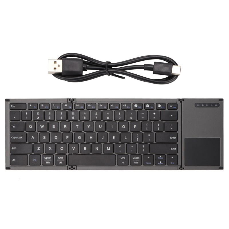 Wireless Keyboard 78 Keys Ultra Thin Folding Design Keyboard with