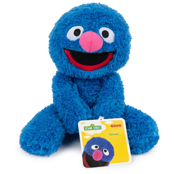 GUND Sesame Street Official Grover Take Along Buddy Plush, Premium Plush Toy for Ages 1 & Up, Blue, 13”