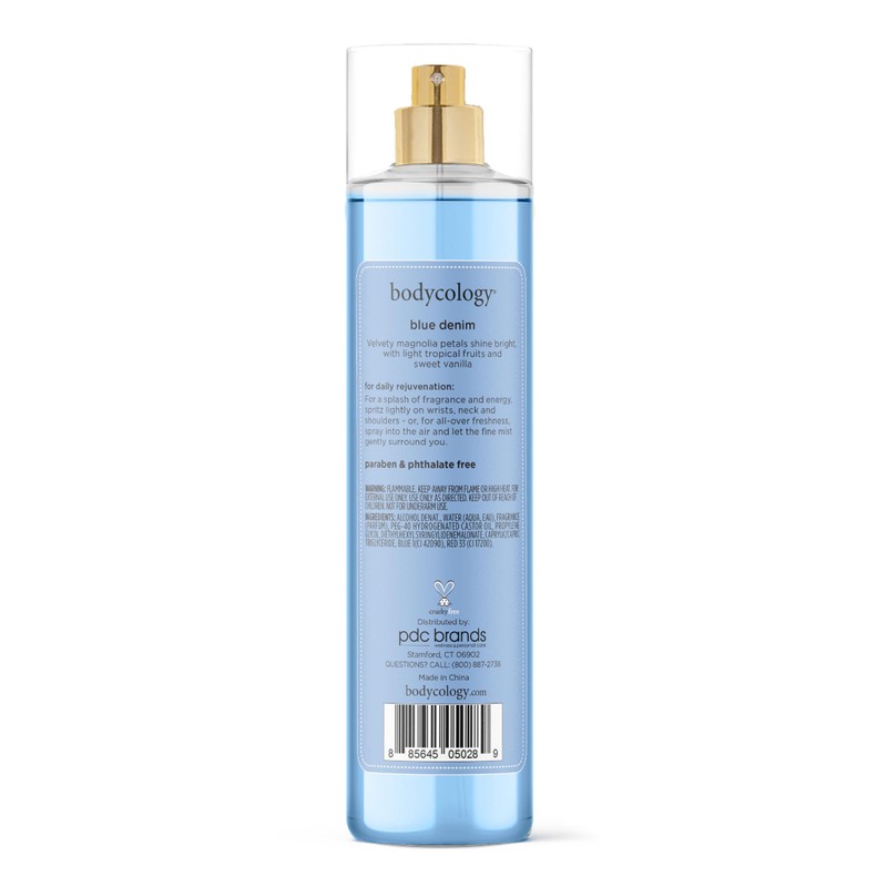 Bodycology Long-Lasting Fragrance Body Mist, Blue Denim, 8 fl oz