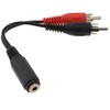 3.5mm Stereo Jack Socket to Twin Phono RCA Plugs Adapter