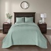 3 Piece Oversized King Bedspread to the Floor Set, Solid