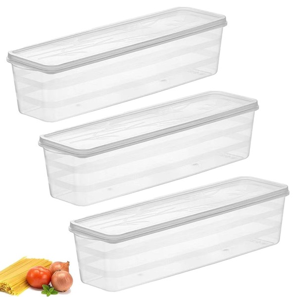 Xusxes Pack of 3 Food Storage Containers Spaghetti Storage Boxes