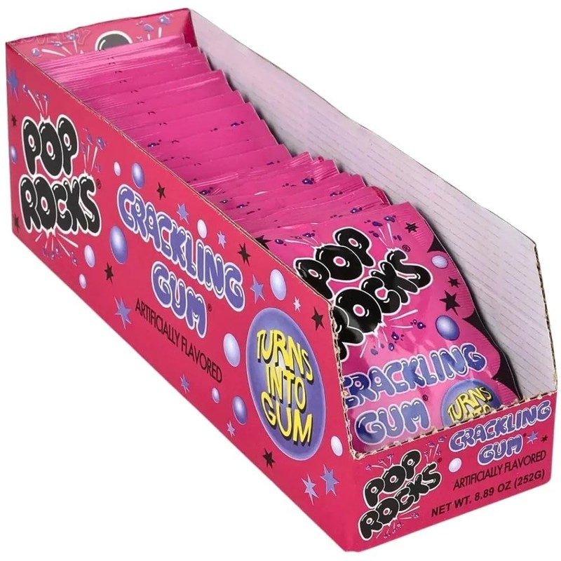 POP ROCKS Bubblegum, 0.37 oz, 24 Count