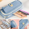 KASESSS Pencil Case, Pencil Case, 4 Divider Compartments, Girls Pencil