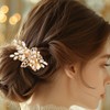 CASDRE Rhinestone Wedding Hair Clip Sparkly Crystal Bridal Hair Barrette