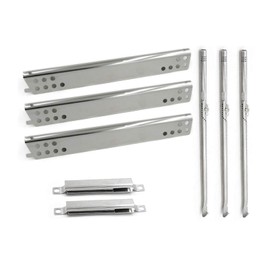 Hongso Grill Replacement Parts for Charbroil Advantage 3 Burner 463343015 463335115 463234815 463435115, Performance 463370015 Models, Stainless Pipe Burners, Heat Plates, Adjustable Crossover Tubes