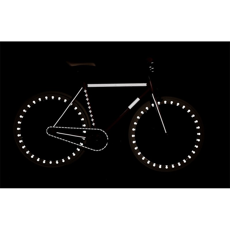 RydeSafe Reflective Decals Multi Stripes Kit Jumbo, White