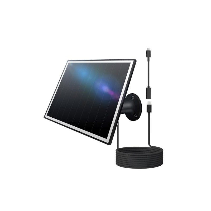 8W Solar Panel Charger for Outdoor Security Cameras - Fast