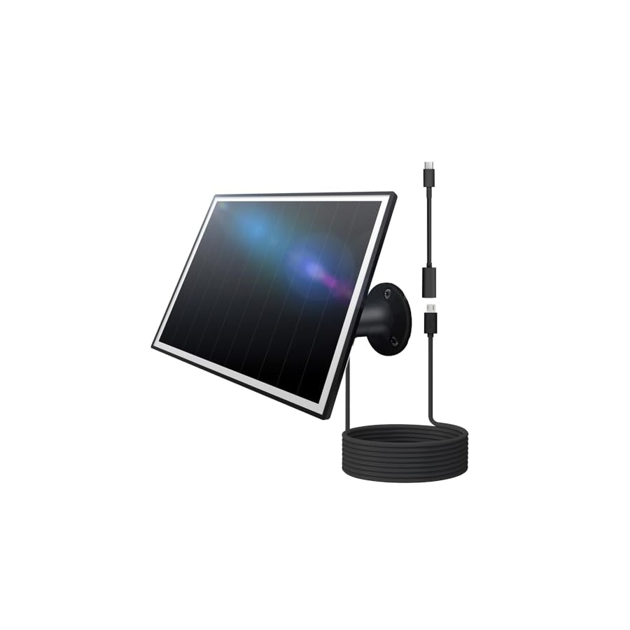 8W Solar Panel Charger for Outdoor Security Cameras - Fast Charging