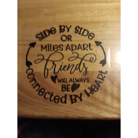 Unbranded Side By Side Or Miles Apart Friends Will Always Be Connected By Heart Decal