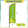 Remagr 2 Pack Lemonade Feather Flag 7 ft Advertising Swooper