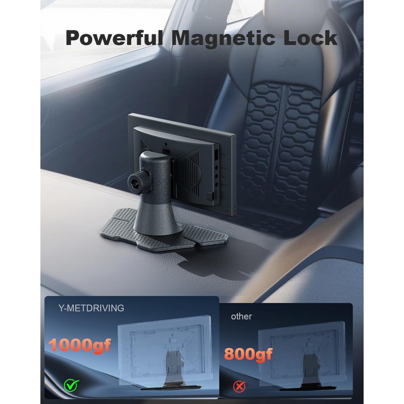 Y-METDRIVING Carplay Mount for 7/9/10.26” Portable CarPlay Screen Holes Mount