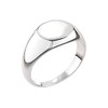 Sterling Silver Round Engravable Men's Signet Ring Size 6