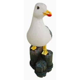 Generisch Möwe auf Poller 19 x 14 x 8 cm See Vogel Seevogel Meer Maritim Deko GRF 39.2991 B
