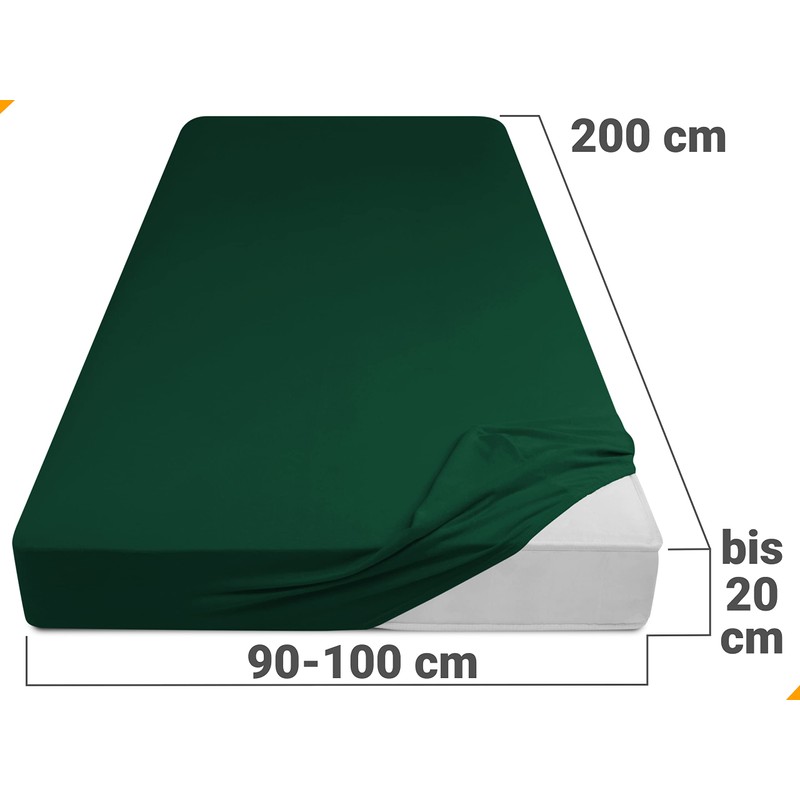 npluseins Jersey Fitted Sheet Made of 100% Cotton - Available