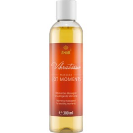 Vibratissimo Hot Moments Massage Oil with Soothing Heat Effect, Care Oil for Body & Skin Relaxation, 300 ml