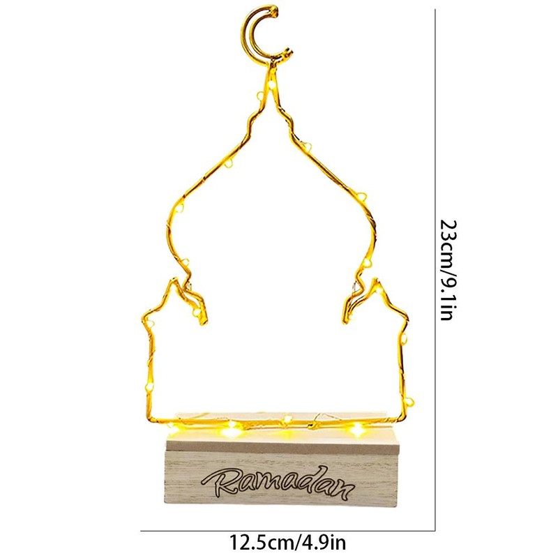 LED Eid Moonlight Lamp Ramadan Mubarak Decorative Lights Multipurpose Durable