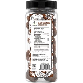 Soeos Black Cardamom Pods, 6 Ounces, NON GMO Verified, Kosher, Smoky Flavor, Freshly Dried Cardamom Seeds, Perfect for Asian and India Cooking Spice