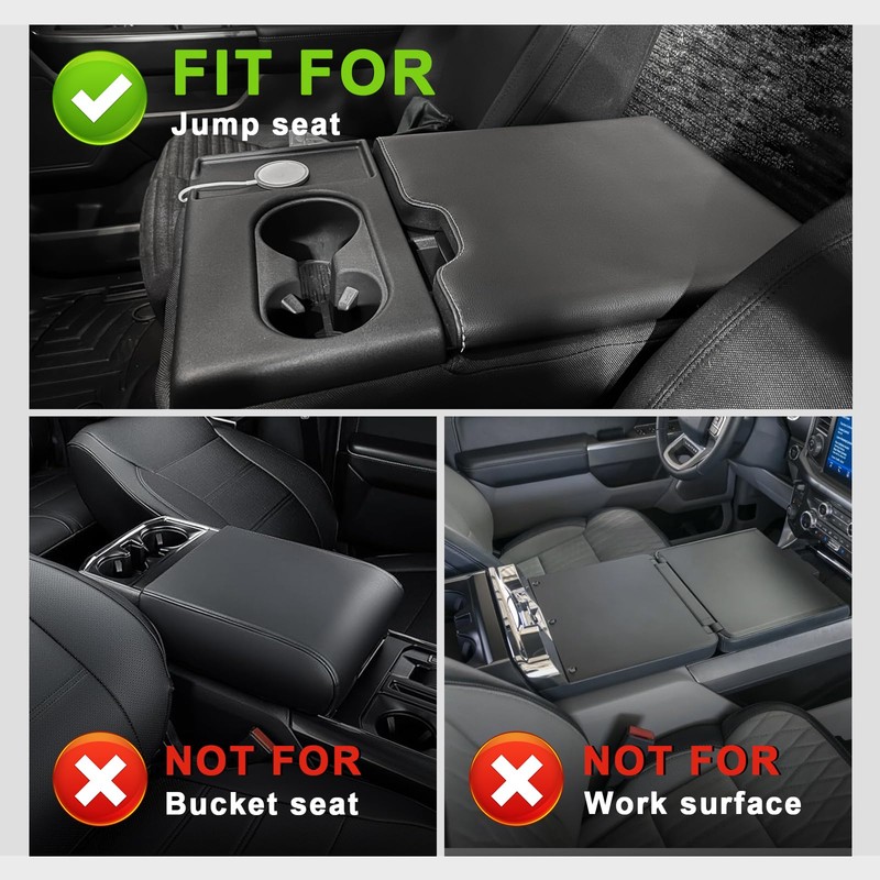 Muslogy Center Console Armrest Cover Compatible with Ford F-150 F150