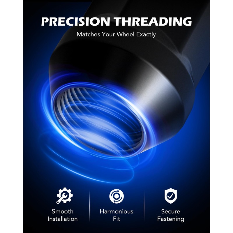 OMT M14x1.5 Spike Lug Nuts, 14mmx1.5 Wheel Lug Nuts Compatible