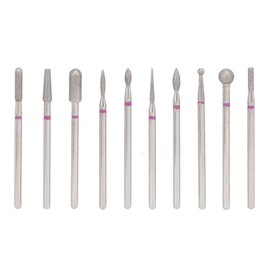 10pcs Nail Drill Bit Set Professional Home Salon Emery Cuticle Remover Bits for Nail Artist Novice