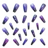 Ombre Press on Nails Medium Coffin Fake Nails with Stars
