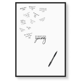 Karto Birthday Signature Board for Party - Party Supplies, Guest Book, Signing Board, Or Card Alternative - 30th 40th 50th 60th 70th Poster Size 11x17 (Unframed) - Forever Young