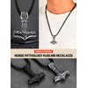 FaithHeart Viking Thor's Hammer Necklace for Men, Stainless Steel Mjölnir