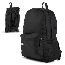 The Ridge Mochila plegable para hombre, bolsa de senderismo plegable, mochila ligera de 15 l para mujeres y hombres, mochila ultraligera para viajes, camping y senderismo, Negro -, Mochilas Daypack
