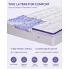 ChiXpace Dual Layer 4 Inch Memory Foam Mattress Topper King