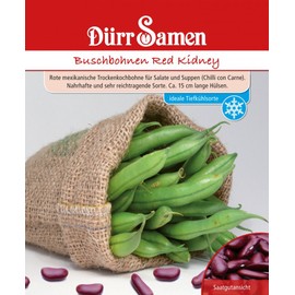 Buschbohnen Samen Red Kidne Bohnensamen Rote Bohnen ca 100 Korn Saatgut Gemüse Garten Hochbeet Kübel Dürr Samen