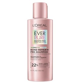 L'Oreal Paris EverPure Tratamiento prechampú sin sulfato Bond Repair, reparación del cabello para cabello teñido, decolorado o dañado, 5.1 onzas líquidas