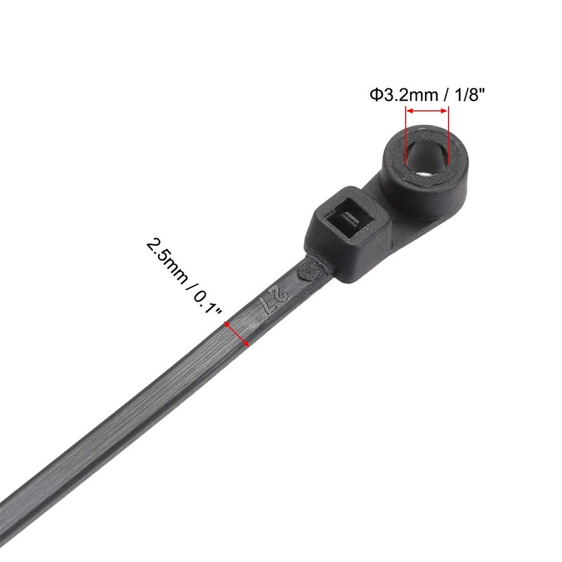uxcell Mount Head Cable Zip Ties 4 Inch Screw Hole