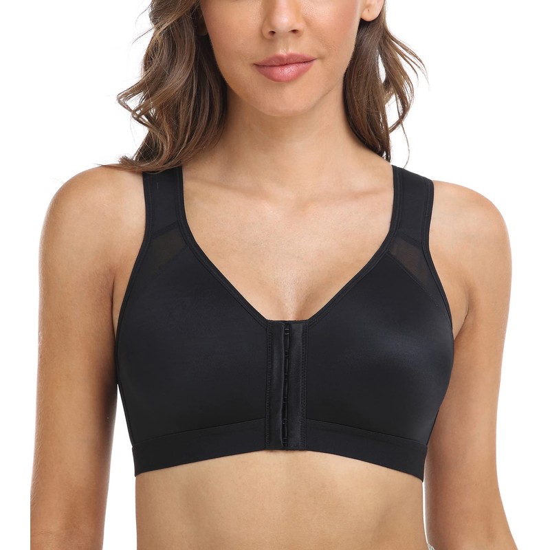 DotVol Women's Front Closure Bra Back Support Posture Correction Bra