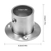 2 Pcs Flange Socket 32 mm Stainless Steel Wardrobe Pipe
