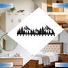 Large Black Mountain Wall Decor Coat Rack with 14 Hooks