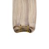 Ugeat Weft Hair Extensions Natural Balayage Double Weft Warm Ash