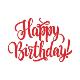 Happy Birthday Stickers - Waterproof Sticker Decal for Kids, Birthday Party Decoration, Car, Laptop, Wall, Window, Bumper Sticker - 8" (Red)