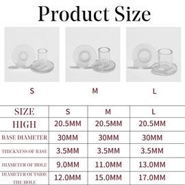 (6 Pairs) High Heel Protectors, 3 Sizes Shoe Heel Savers/Heel Tips for Weddings & Outdoor Events Protecting Shoe Heels, Stop Sinking at Grass/Gravel/Bricks and Cracks