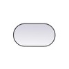 Elegant Decor Asha 20x36" Oval Modern MDF Wood/Iron Mirror in