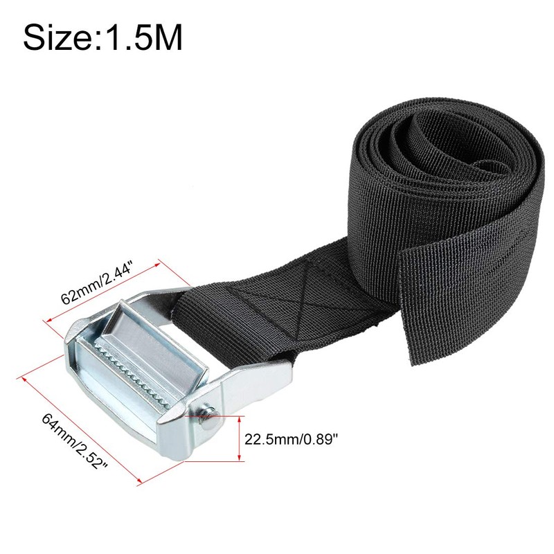sourcing map Tie Down Strap Cam Buckle Lashing Strap 2"